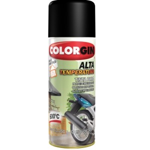 TINTA SPRAY ALTA TEMPERATURA PRETO 300ML COLORGIN