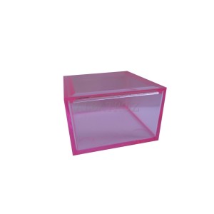 CAIXA ACRÍLICA 5X5X3 ROSA - 6 UNIDADES