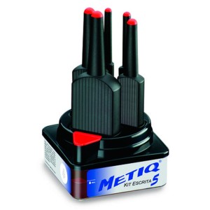 KIT ESCRITA 5 PINCÉIS CARTAZISTA PONTAS FELTRO -  METIQ