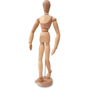 BONECO ARTICULADO MADEIRA MASCULINO 30CM