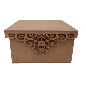 CAIXA COM TAMPA ARABESCO 15X15X8CM - MDF