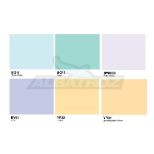 KIT MARCADOR COPIC SKECTH 6 CORES - TONS PASTÉIS - PALE PASTELS