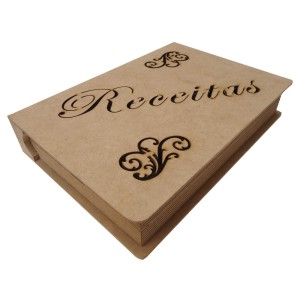 CAIXA LIVRO RECEITAS - MDF