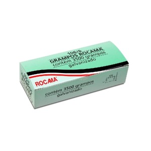 GRAMPO ROCAMA 106/6 - 3500 GRAMPOS - GALVANIZADO