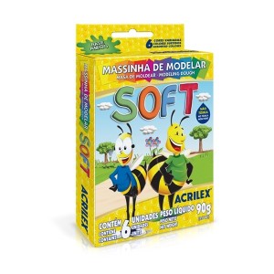 MASSINHA DE MODELAR SOFT 6 CORES - ACRILEX