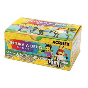 PINTURA A DEDO 6 CORES - ACRILEX