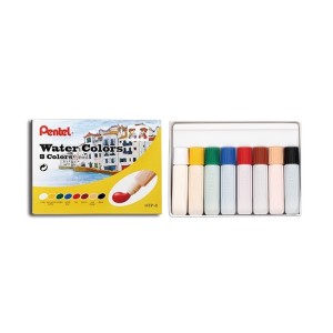 Tinta Aquarela Pentel 8 Cores Bisnaga HTP-8