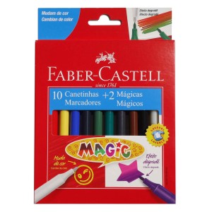 CANETINHA MAGIC 10 CORES + 2 MÁGICAS - FABER-CASTELL