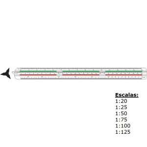 ESCALÍMETRO N°1 - 30CM  TRIDENT 7830/1