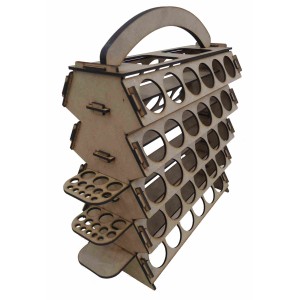 SUPORTE MDF P/ 60 FRASCOS DE TINTA + PINCÉIS