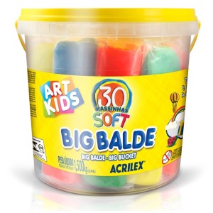 Big Balde de Massinha 1,5 kg - Art Kids - Acrilex