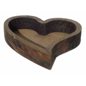 ENFEITE DE MESA BANDEJA CORAÇÃO M RÚSTICO - PINUS