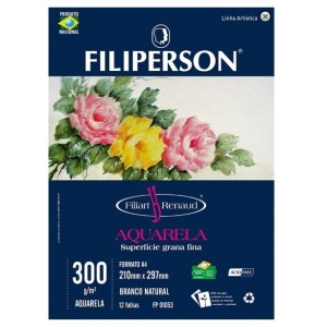 BLOCO AQUARELA FILIART RENAUD A4 300G - FILIPERSON