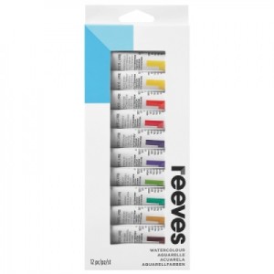 Tinta Aquarela 12 Cores Bisnaga - Reeves