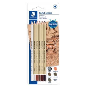 LÁPIS PASTEL C/ 6 CORES MARS LUMOGRAPH - STAEDTLER