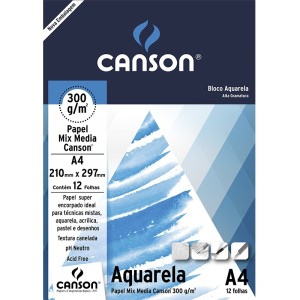 BLOCO AQUARELA A4 300G/M² - CANSON