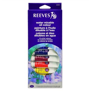 TINTA ÓLEO SOLÚVEL EM ÁGUA 12 CORES - REEVES