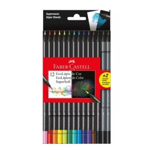 LÁPIS DE COR SUPERSOFT 12 CORES FABER-CASTELL