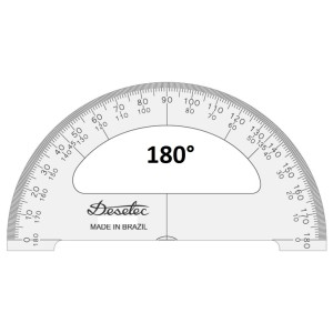 TRANSFERIDOR ACRÍLICO 180° 10CM - TRIDENT DESETEC