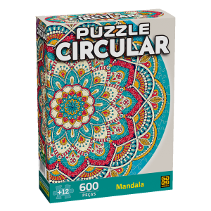 Quebra-Cabeça Circular Mandala 600 peças 04163- Grow
