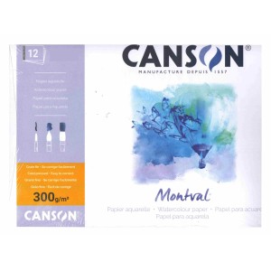 Bloco Montval Aquarelle A4+ 300g/m² 12 fls - Canson