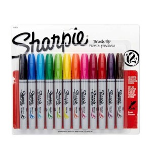 Marcador Permanente Brush Tip 12 cores Sharpie 1810704