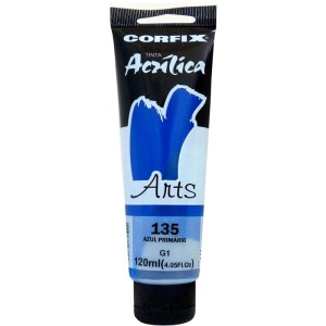 Tinta Acrílica Azul Primário (135) 120ml Arts Corfix