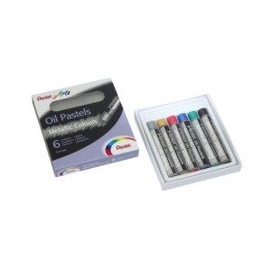 Giz Pastel Oleoso Metálico 6 Cores - Pentel