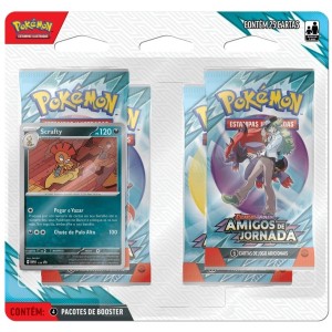 Booster Quádruplo 25 Cartas Pokémon Escarlate e Violeta 9 Amigos de Jornada